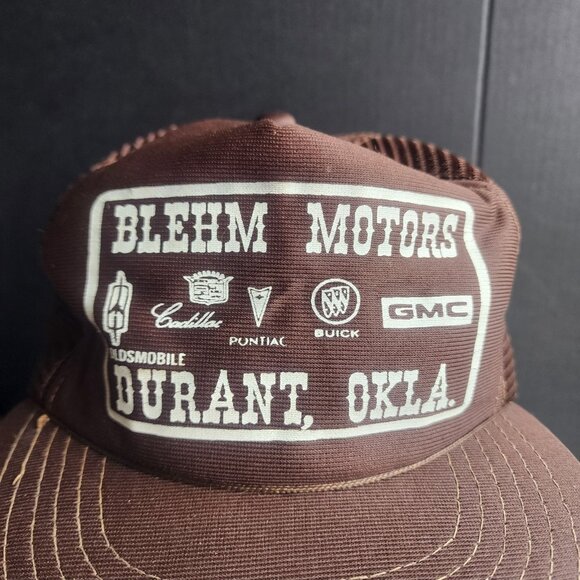 Vintage Blehm Motors Durant Oklahoma Trucker Hat - Picture 2 of 6